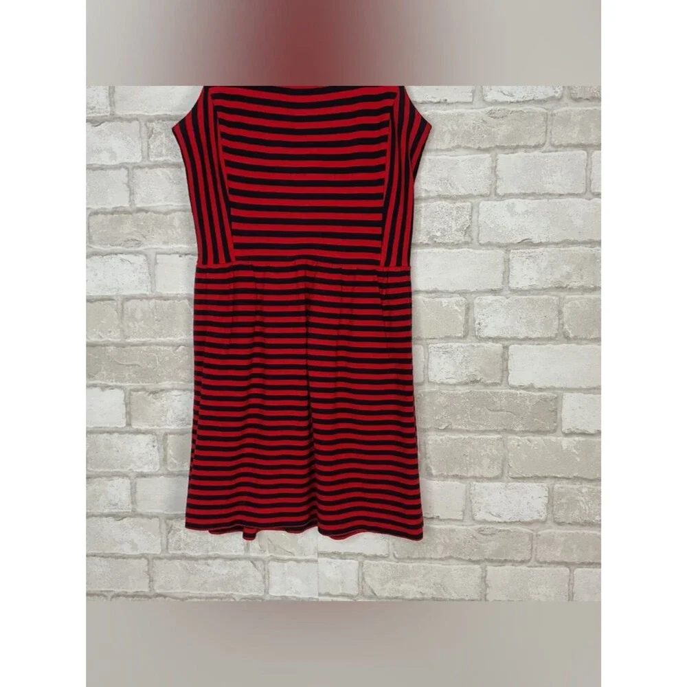 J. Crew Red Striped Sleeveless Dress Size XXS